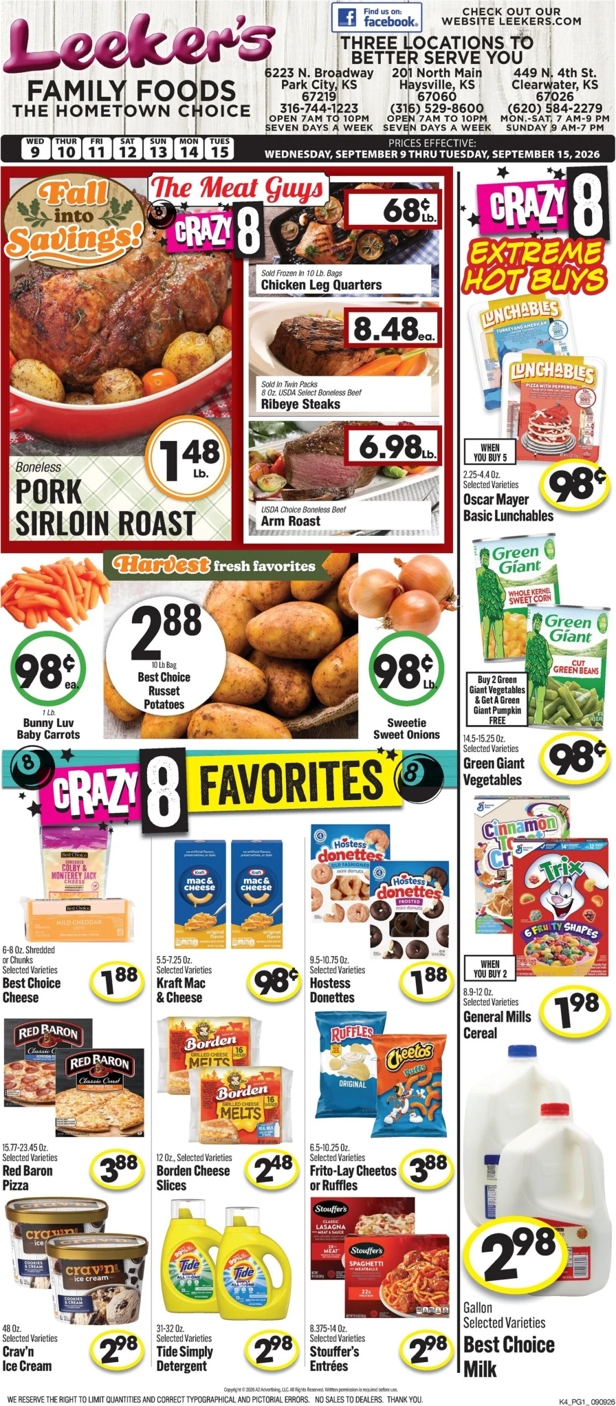 Leeker's Family Foods Current Ad - Page 1