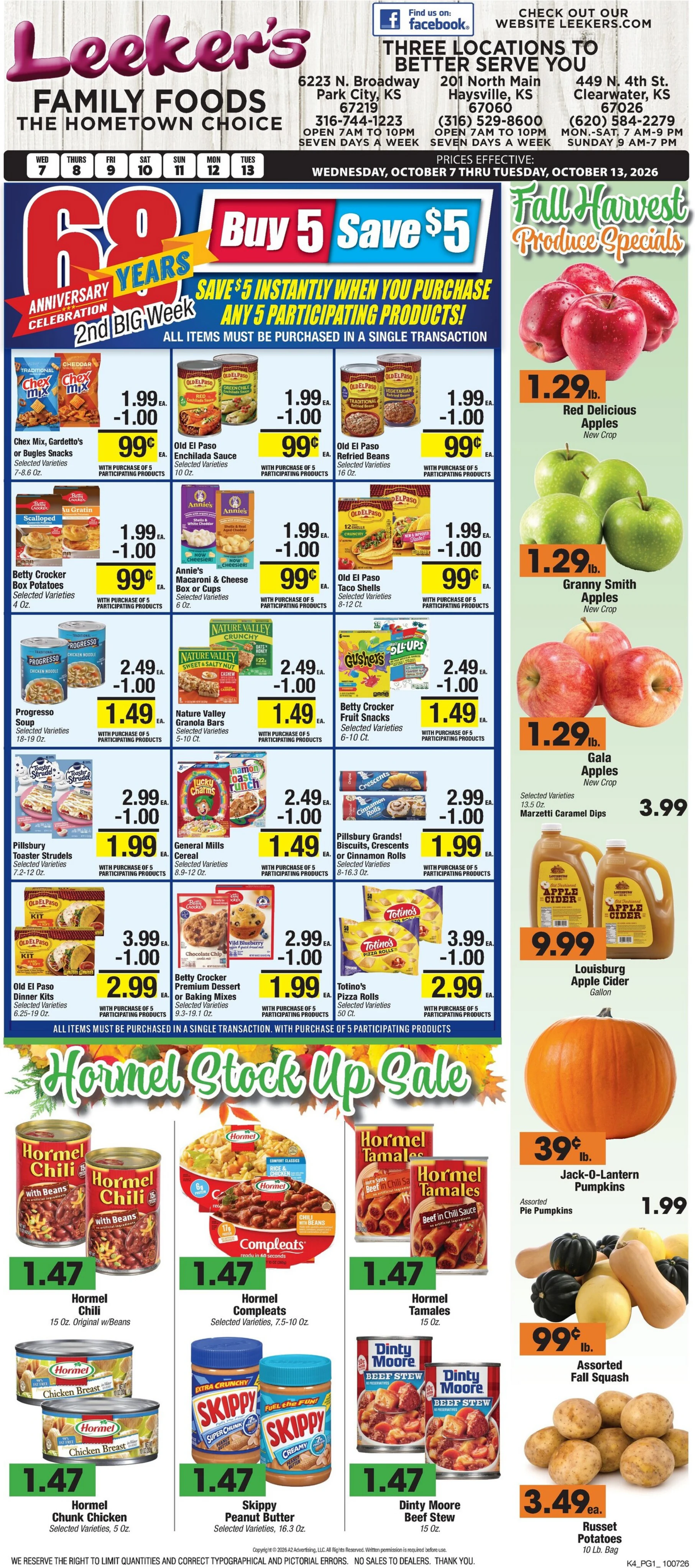 Leeker's Family Foods Current Ad - Page 1