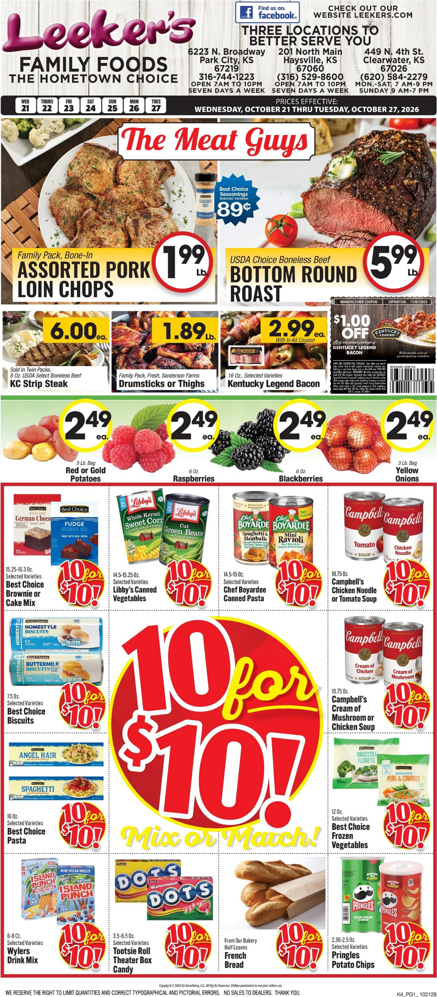 Leeker's Family Foods Current Ad - Page 1