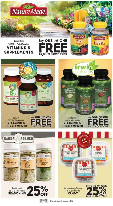 August 05-Sept. 01, 2026 Monthly Ad Flyer