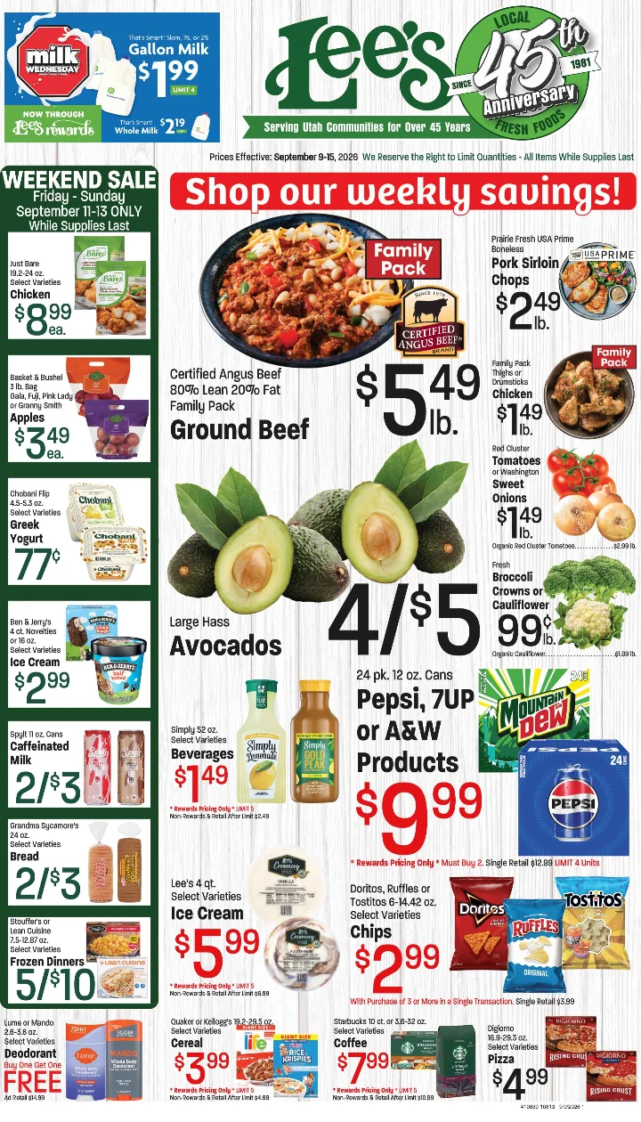 Lees September 9-15, 2026 Main Ad - Page 1