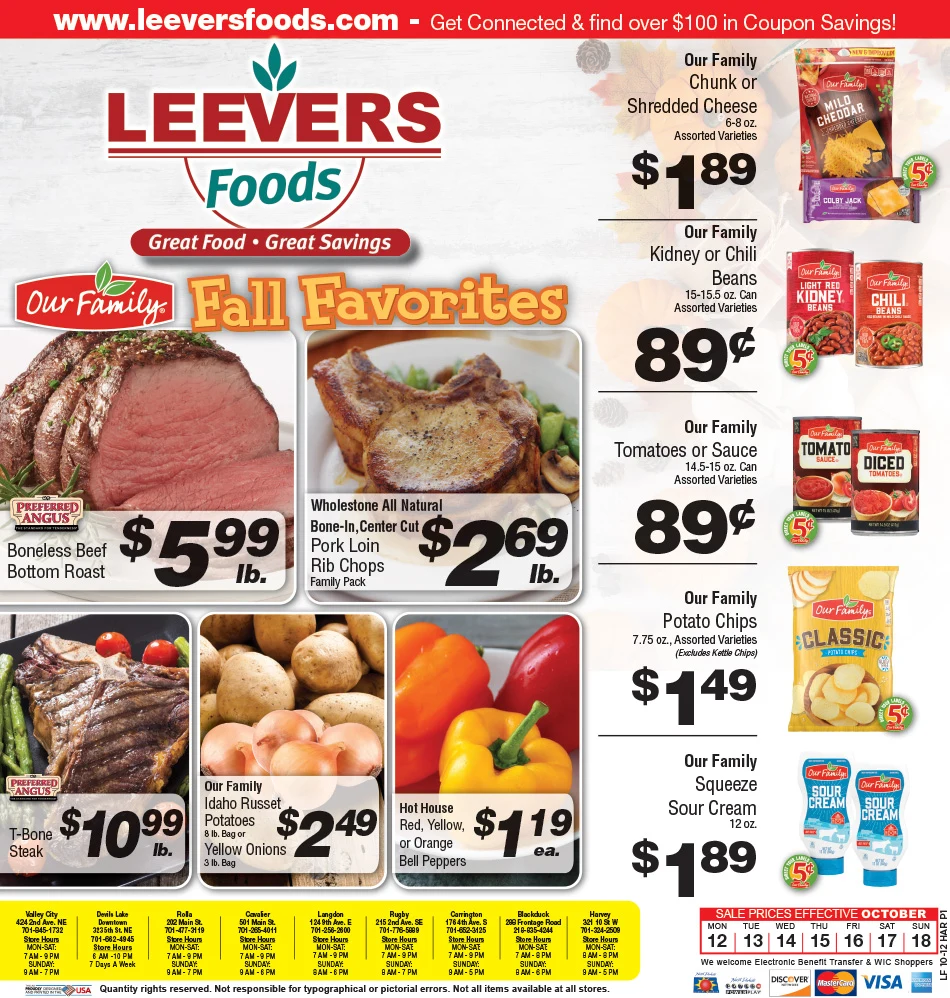 Leevers Foods Weekly Specials - Page 1