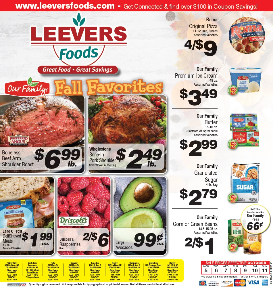 Leevers Foods Weekly Specials - Page 1