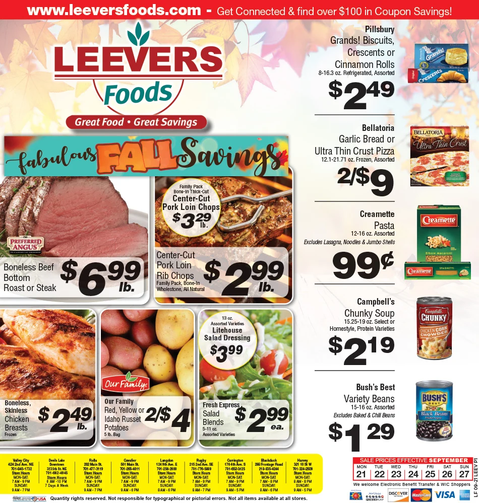 Leevers Foods Weekly Specials - Page 1