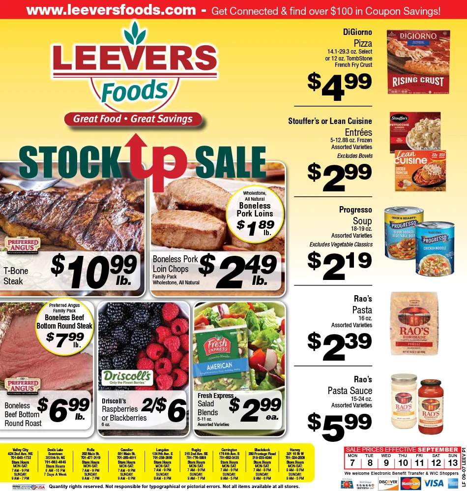 Leevers Foods Weekly Specials - Page 1