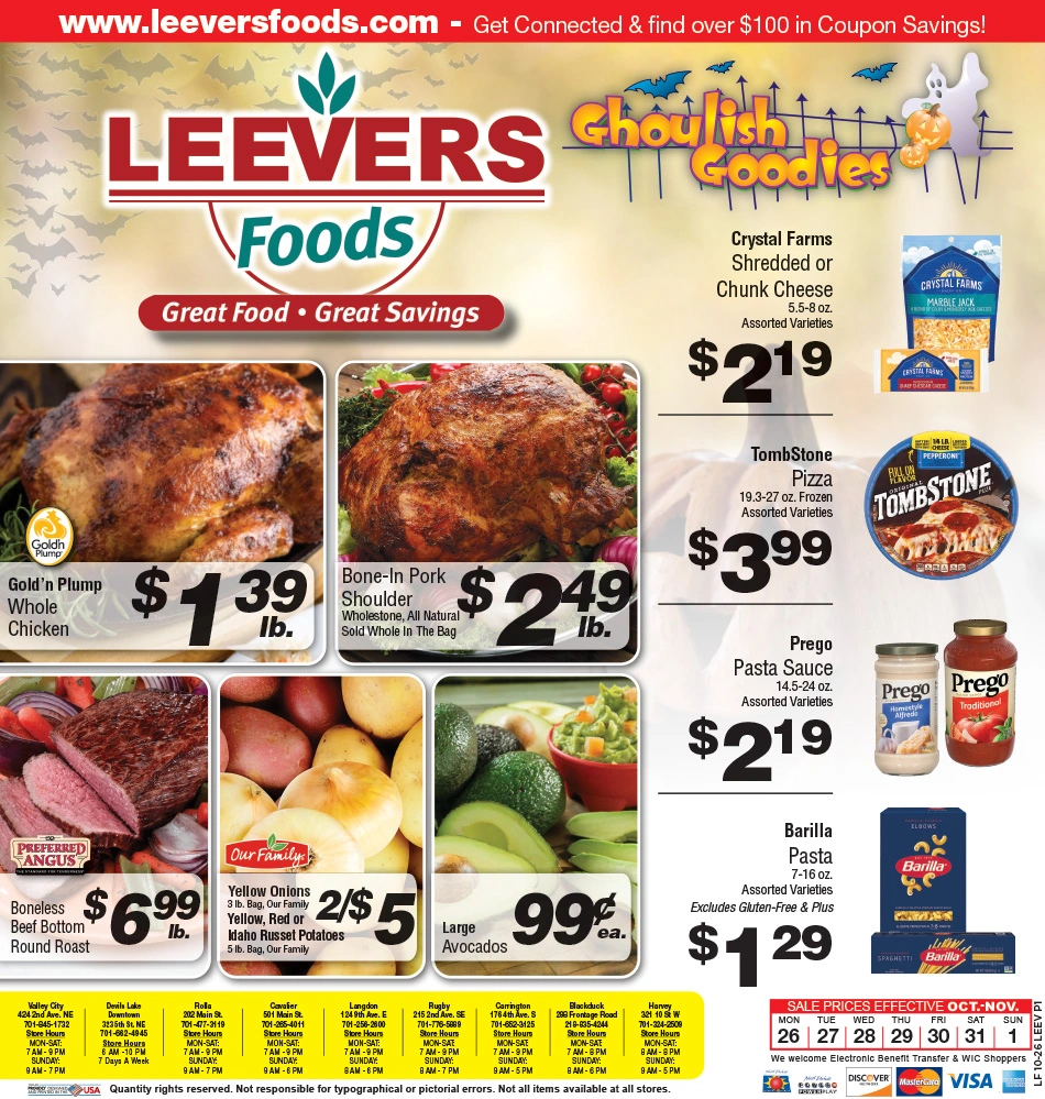 Leevers Foods Weekly Specials - Page 1
