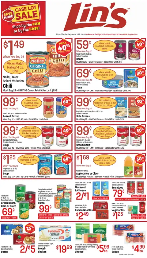 Lin's Fall Case Lot Ad Sept 7-22, 2026
