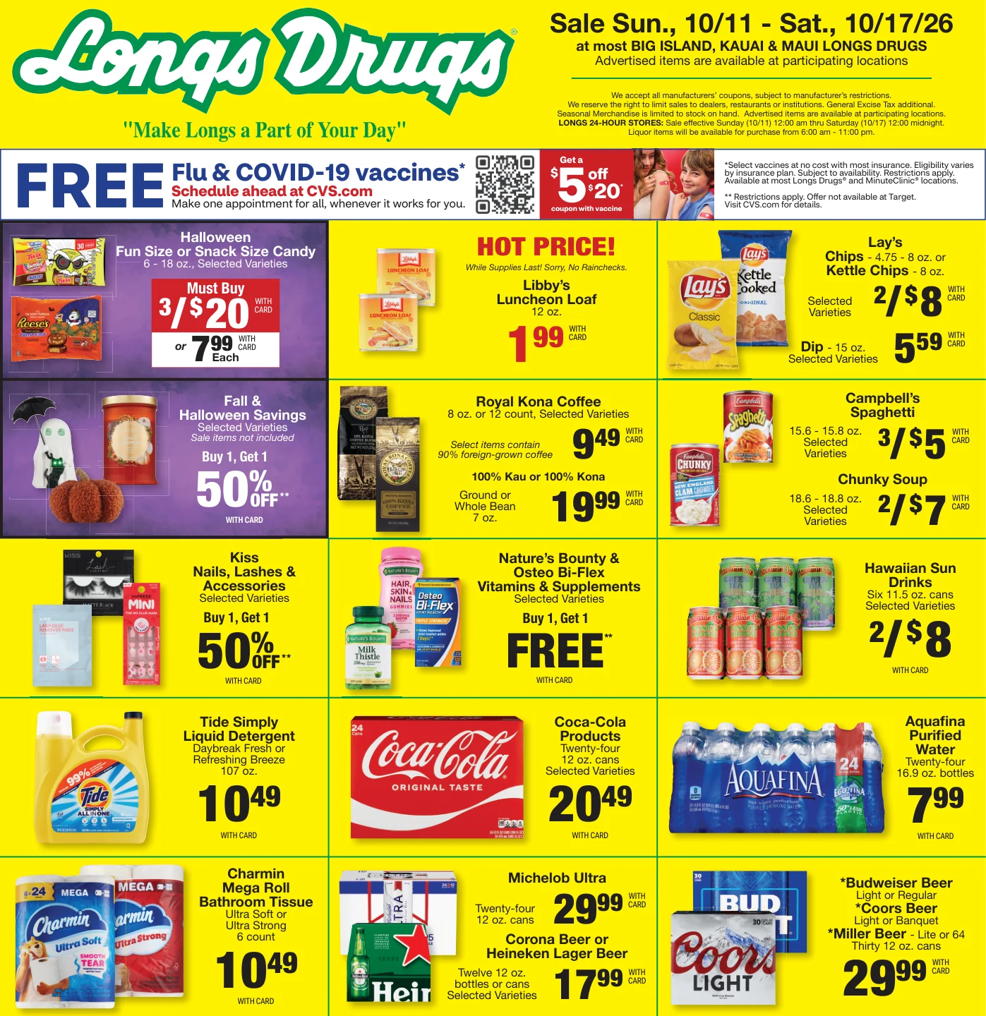 Longs Drugs Big Island - Kauai - Maui Weekly Ad - Page 1