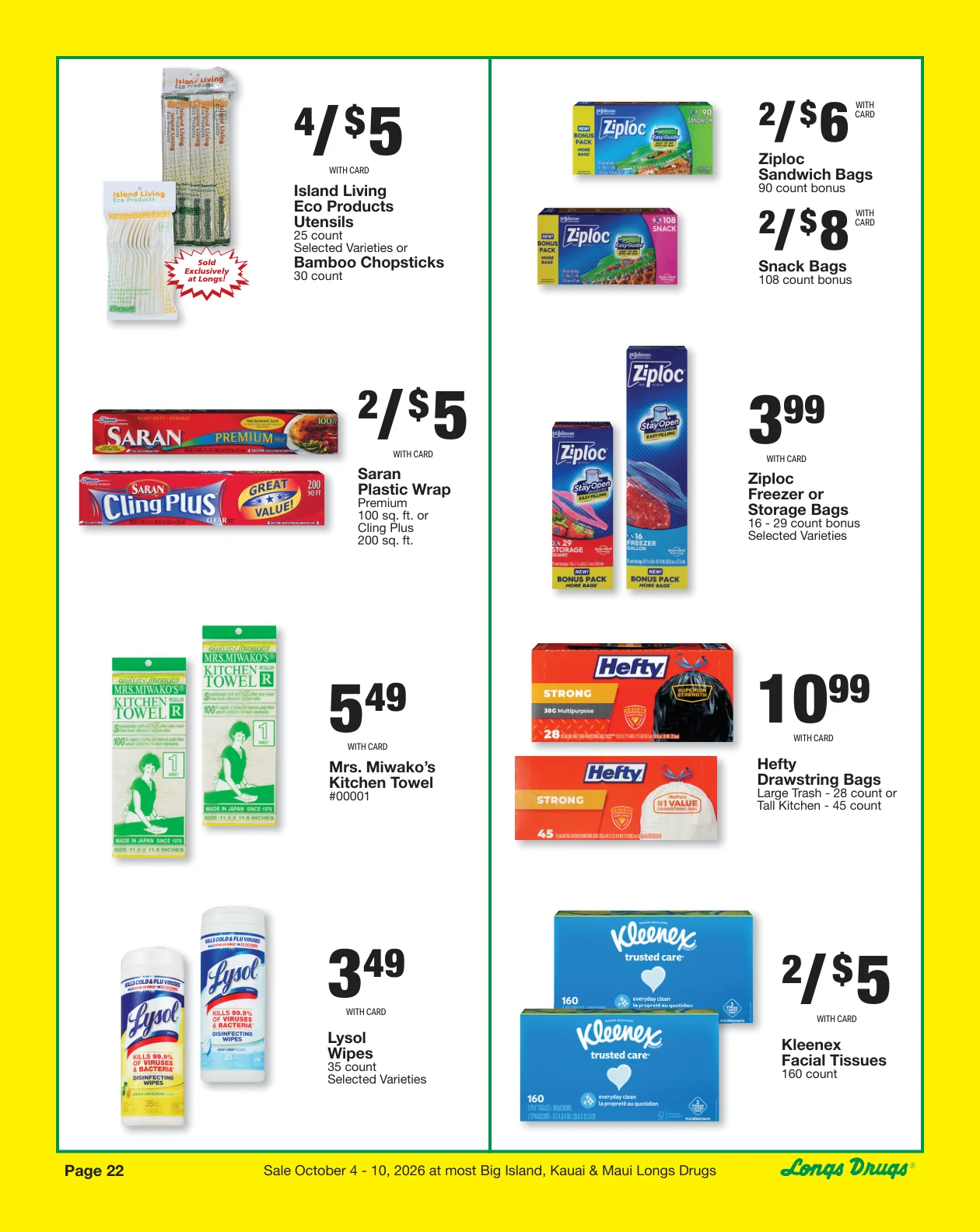 Longs Drugs Big Island - Kauai - Maui Weekly Ad - Page 22
