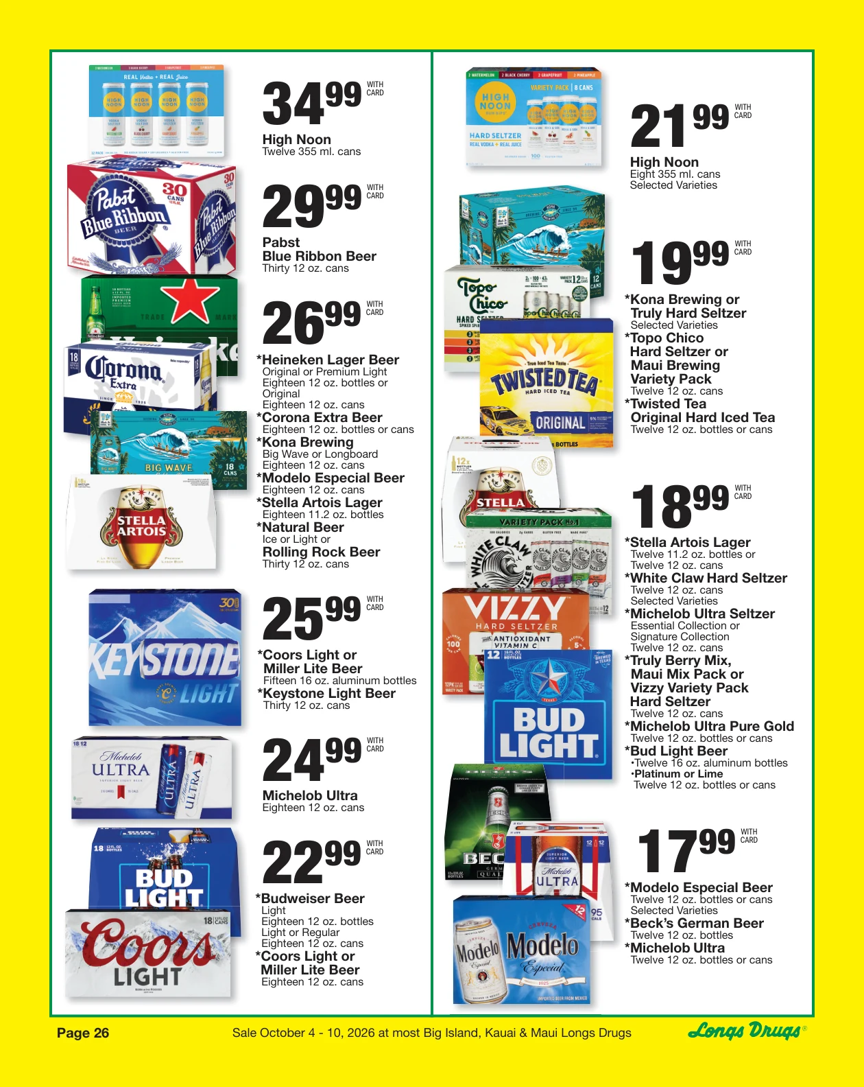 Longs Drugs Big Island - Kauai - Maui Weekly Ad - Page 26