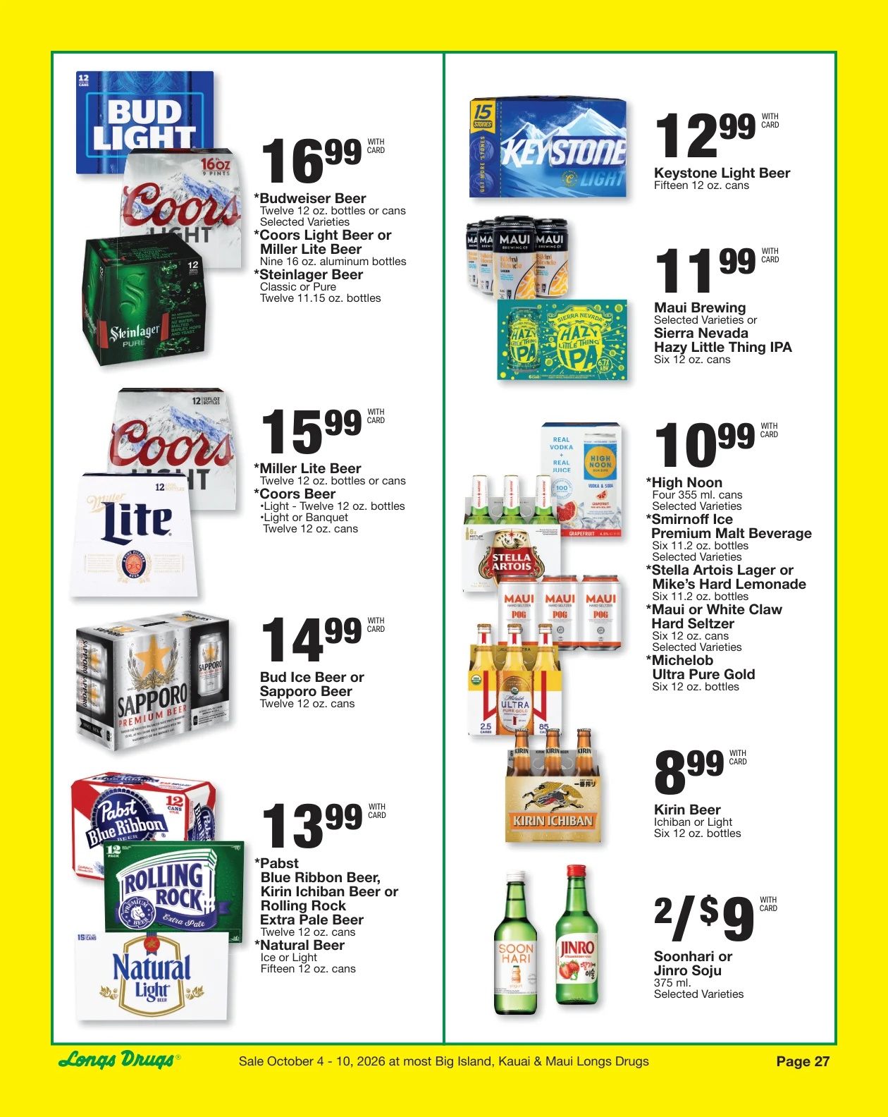 Longs Drugs Big Island - Kauai - Maui Weekly Ad - Page 27