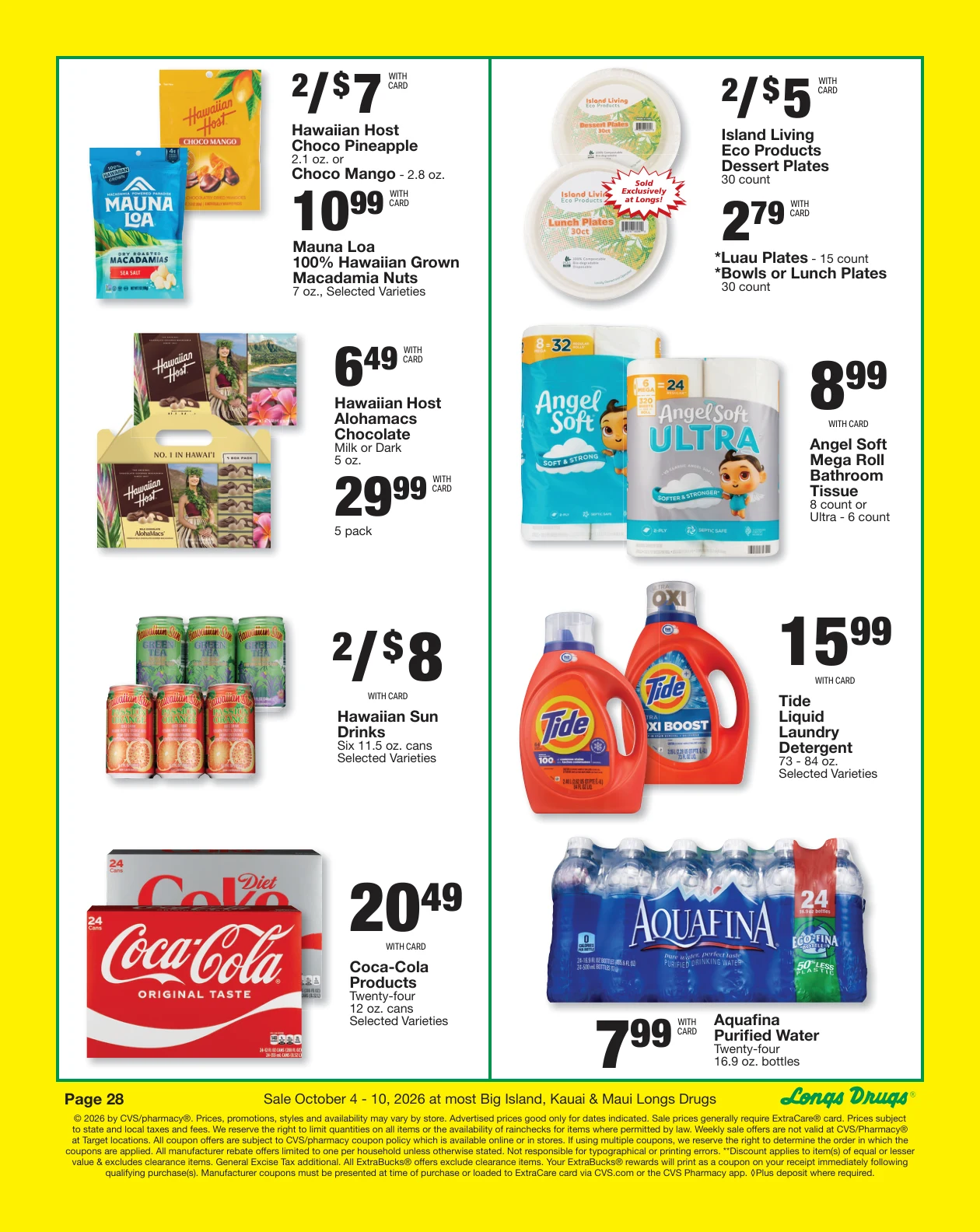 Longs Drugs Big Island - Kauai - Maui Weekly Ad - Page 28