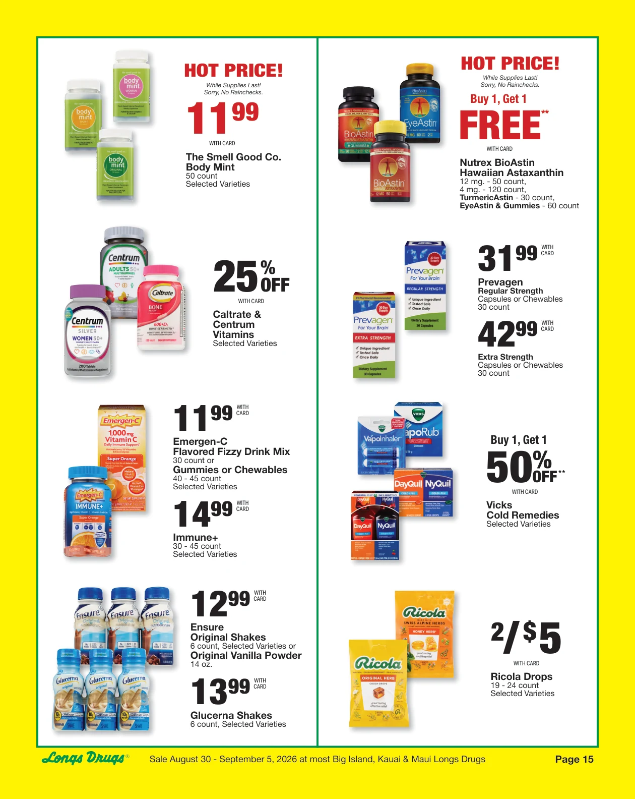 Longs Drugs Big Island - Kauai - Maui Weekly Ad - Page 15