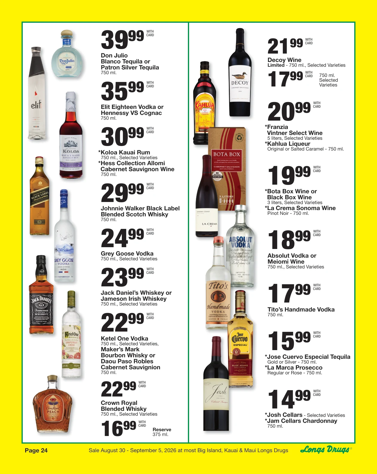 Longs Drugs Big Island - Kauai - Maui Weekly Ad - Page 24