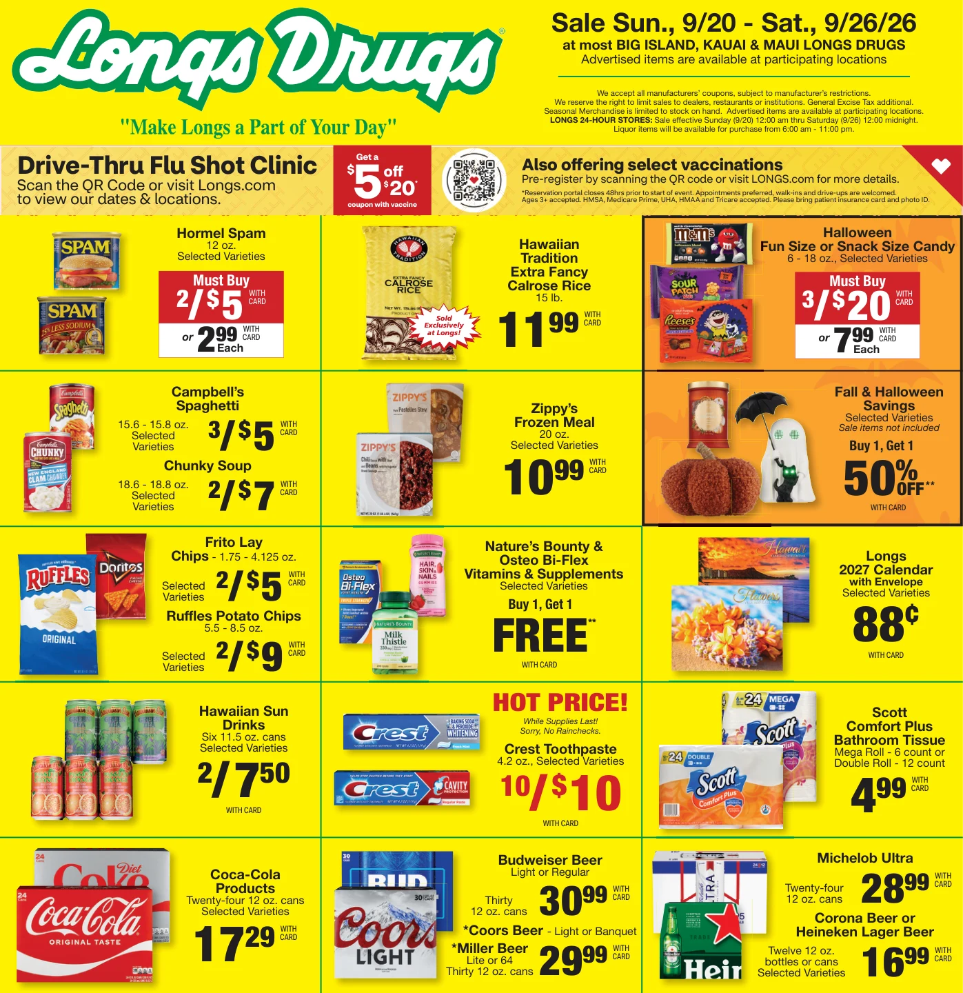 Longs Drugs Big Island - Kauai - Maui Weekly Ad - Page 1