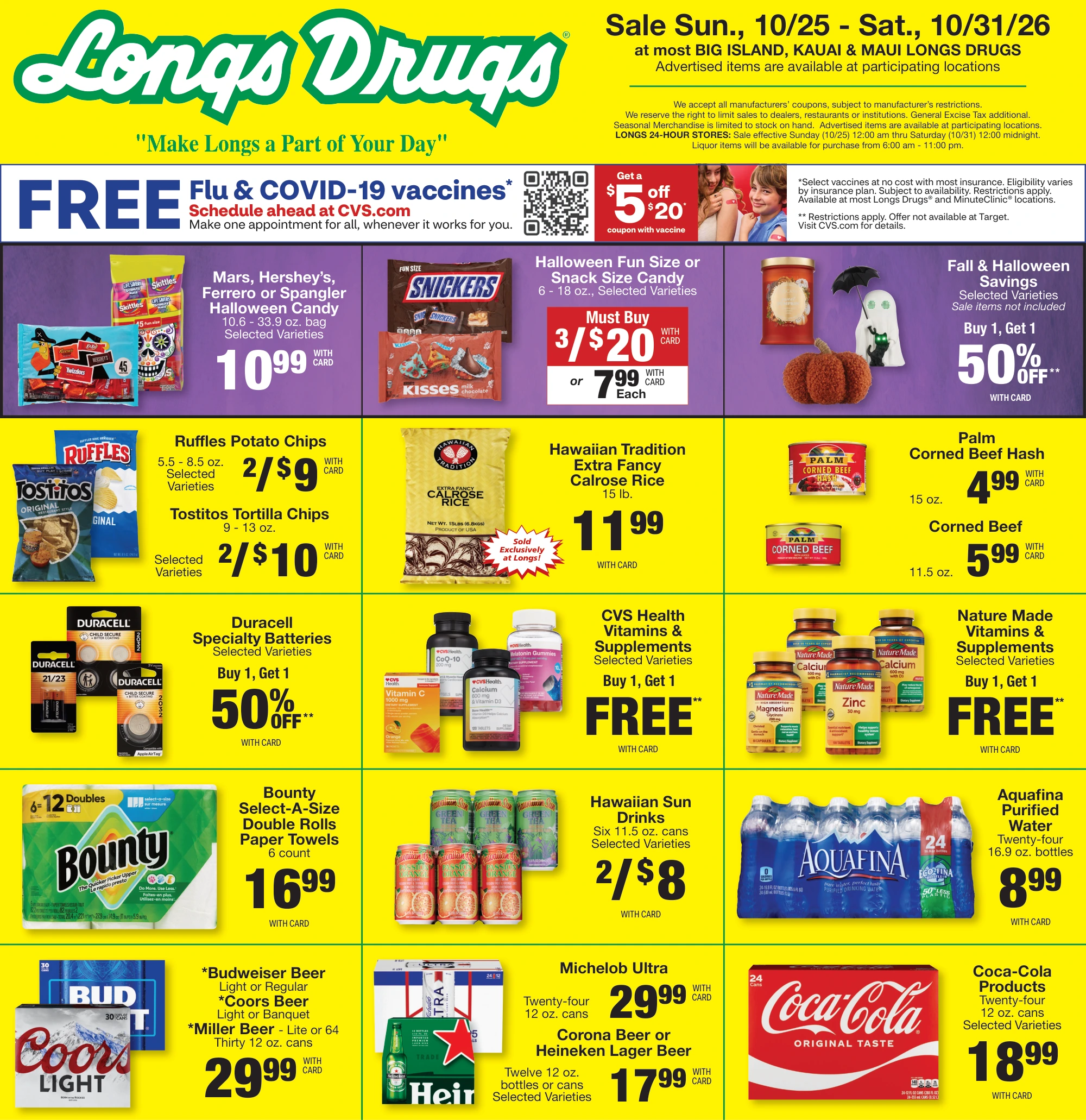 Longs Drugs Big Island - Kauai - Maui Weekly Ad - Page 1