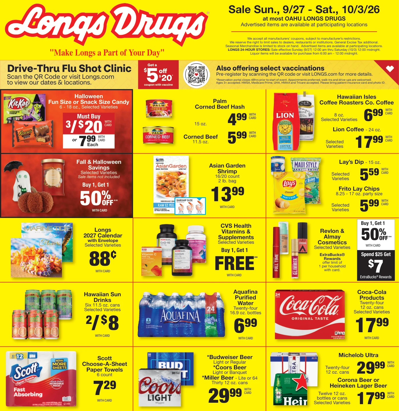 Longs Drugs Oahu Weekly Ad - Page 1