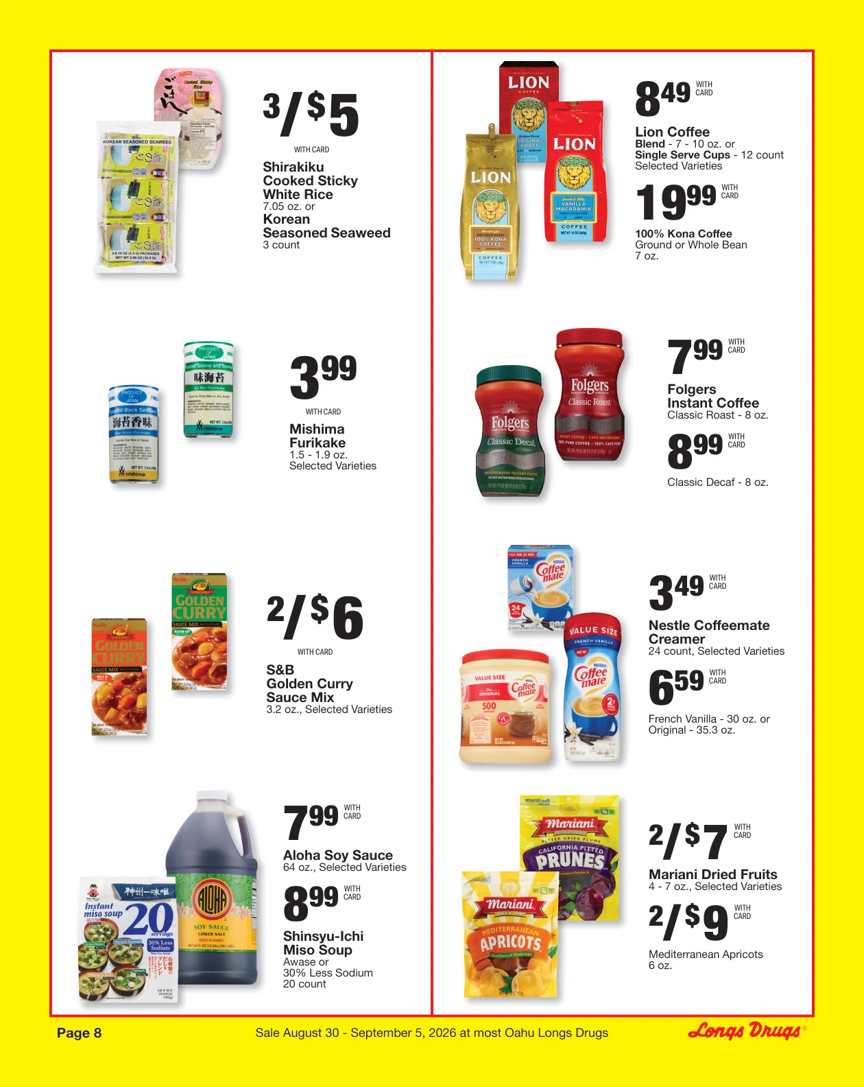 Longs Drugs Oahu Weekly Ad - Page 8