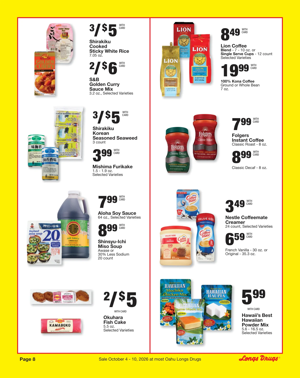 Longs Drugs Oahu Weekly Ad - Page 8