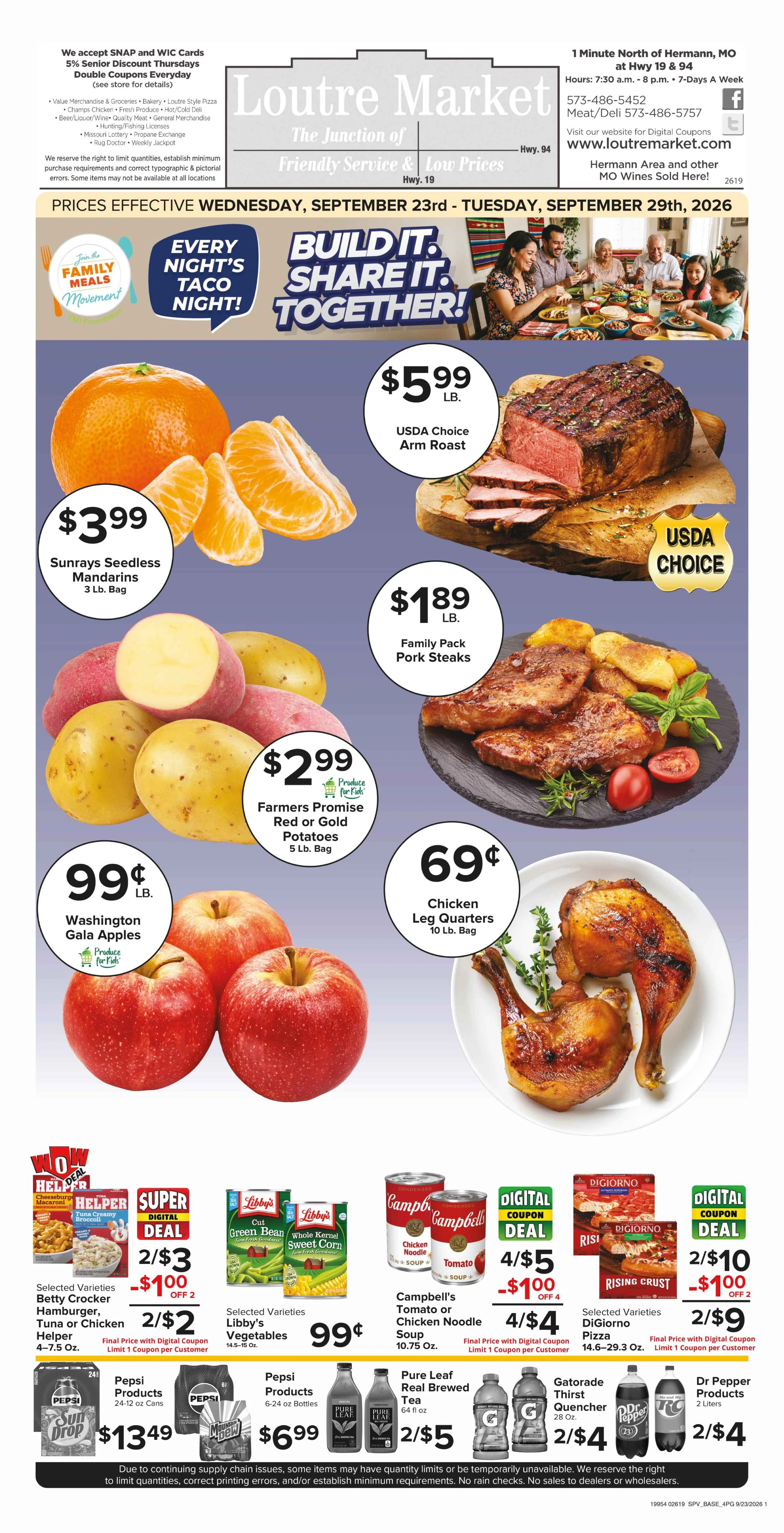 Loutre Market Weekly Ad - Page 1