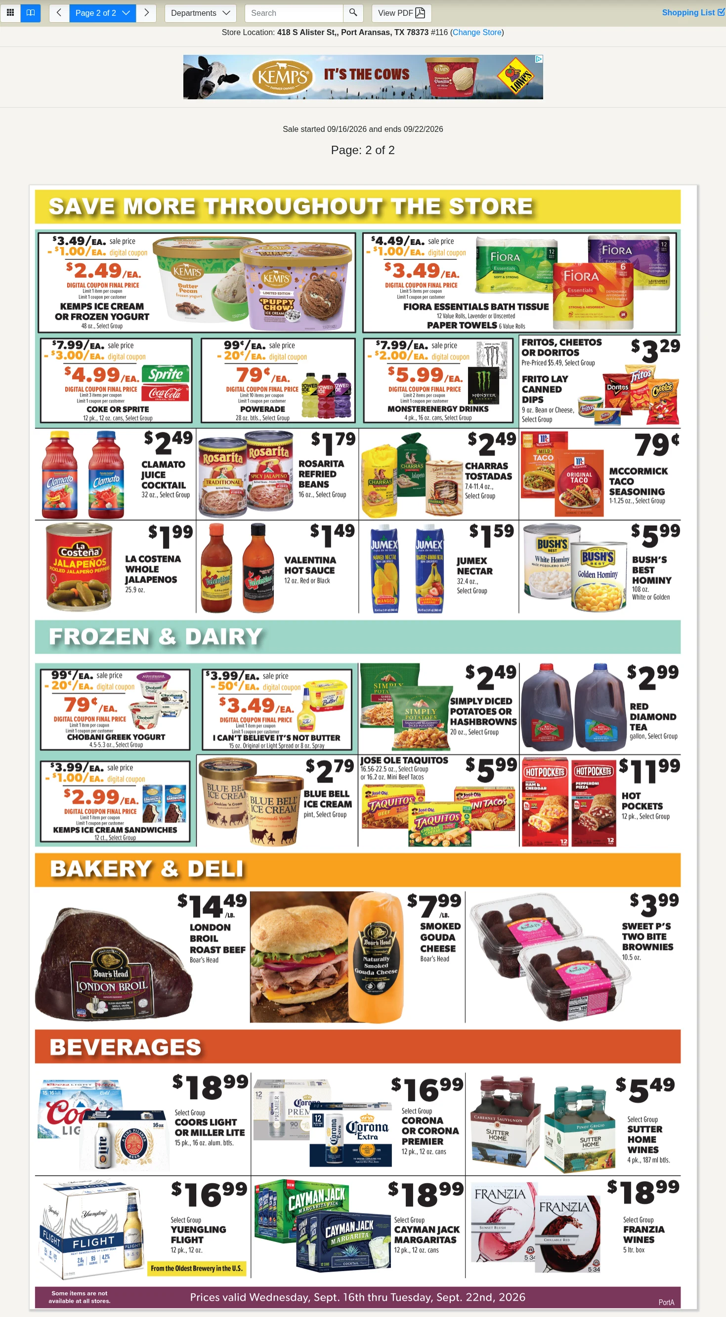 Lowe's Market Port Aransas Weekly Specials - Page 2