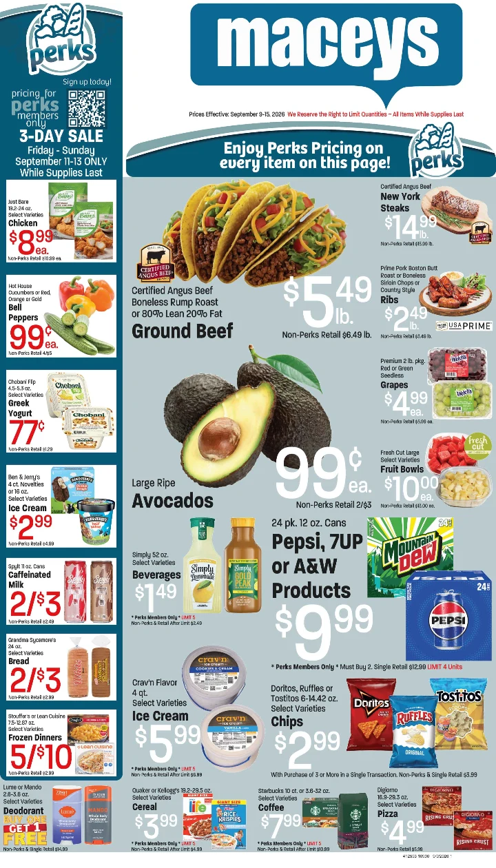 Maceys Maceys Weekly Ad September 9-15, 2026 - Page 1
