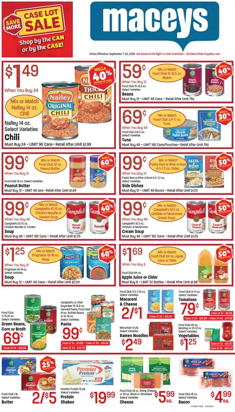 Maceys Fall Case Lot Ad Sept 7-22, 2026