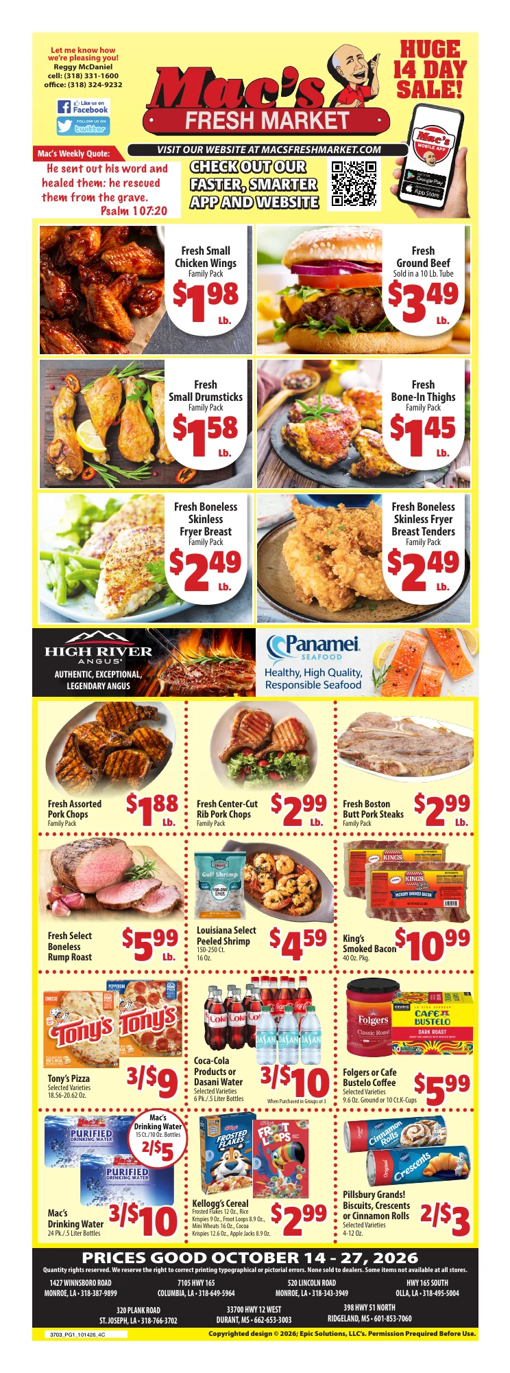Macs Mac's Fresh Market Print Weekly Ad - Page 1
