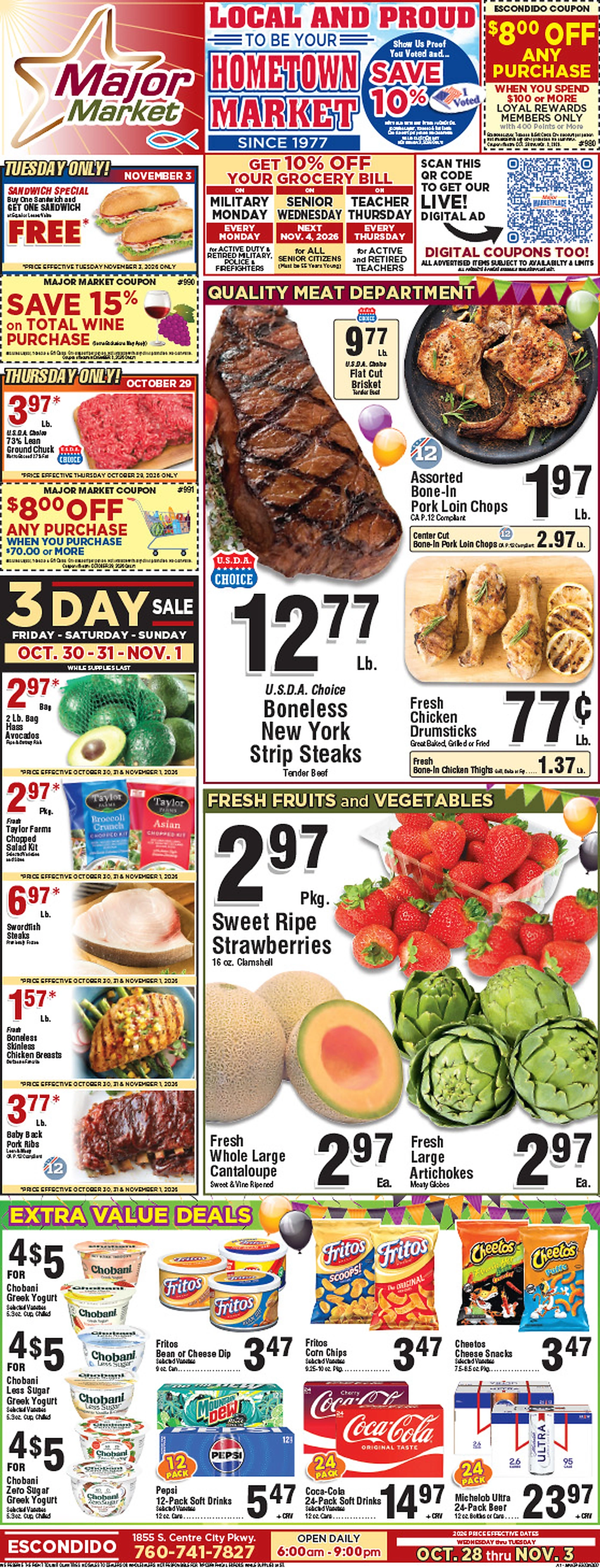 Major Market Grocery Major Market (Escondido) Weekly Ad - Page 1