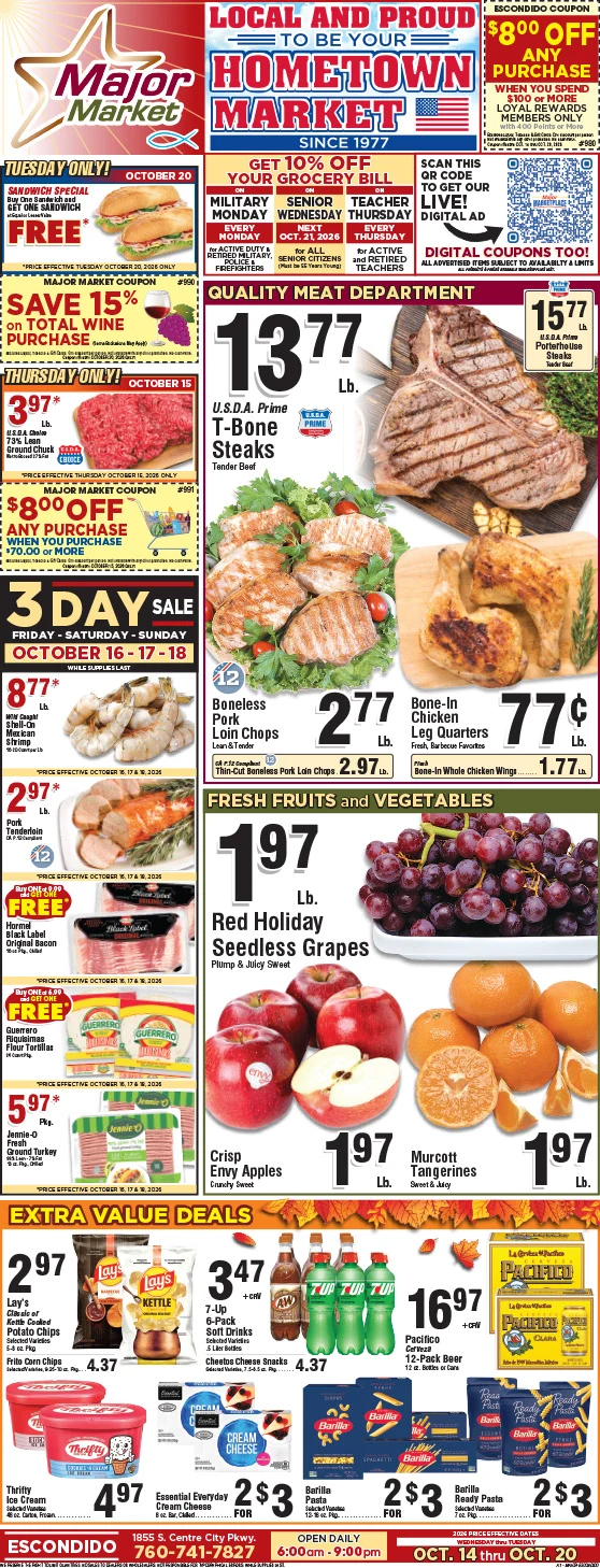 Major Market Grocery Major Market (Escondido) Weekly Ad - Page 1