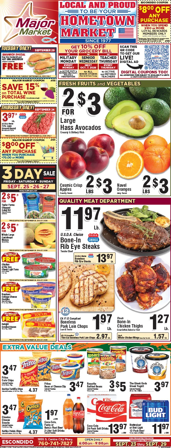 Major Market Grocery Major Market (Escondido) Weekly Ad - Page 1