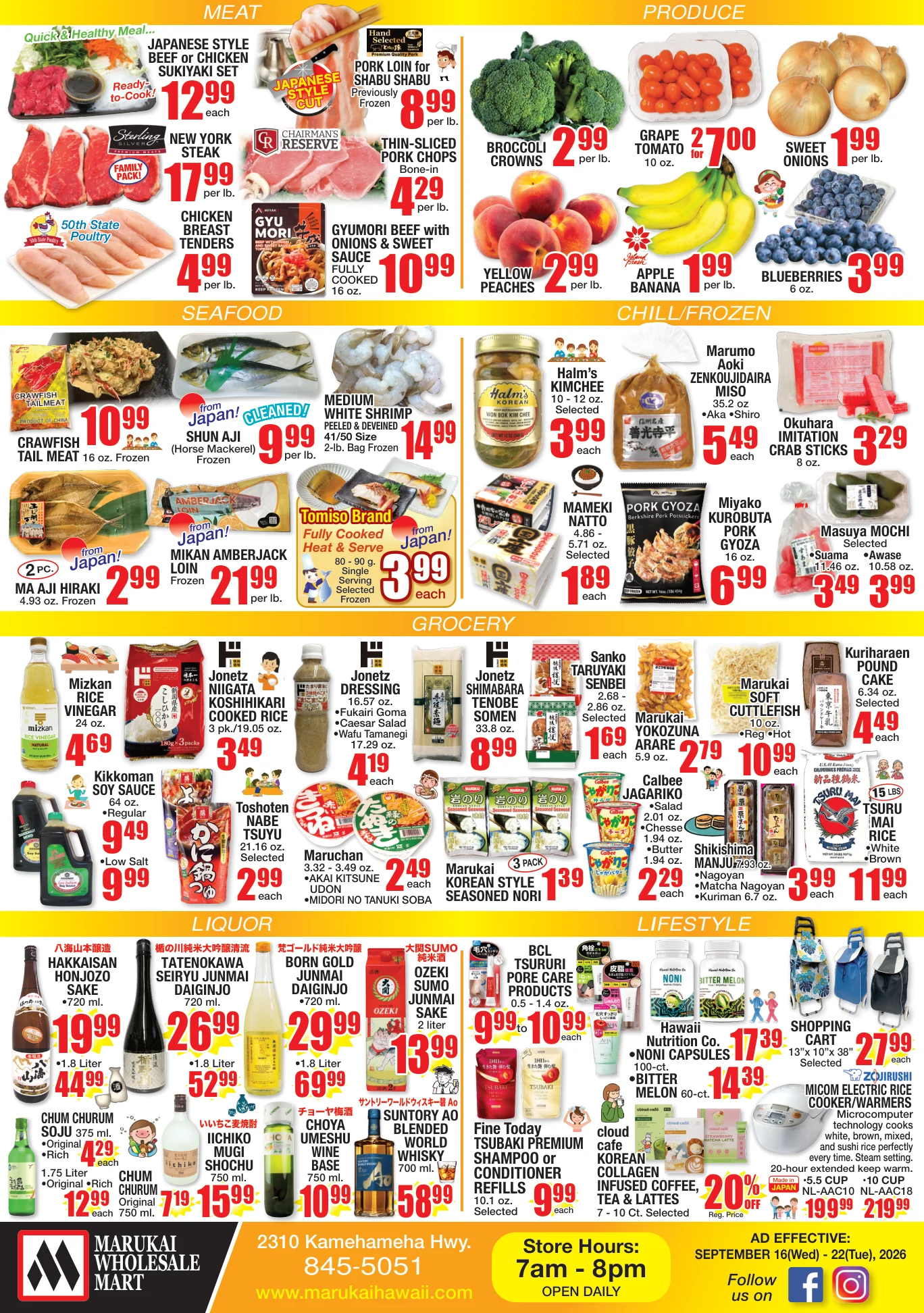 Marukai Hawaii Weekly Flyer Wed, Sep 16, 2026 - Tue, Sep 22, 2026 - Page 2