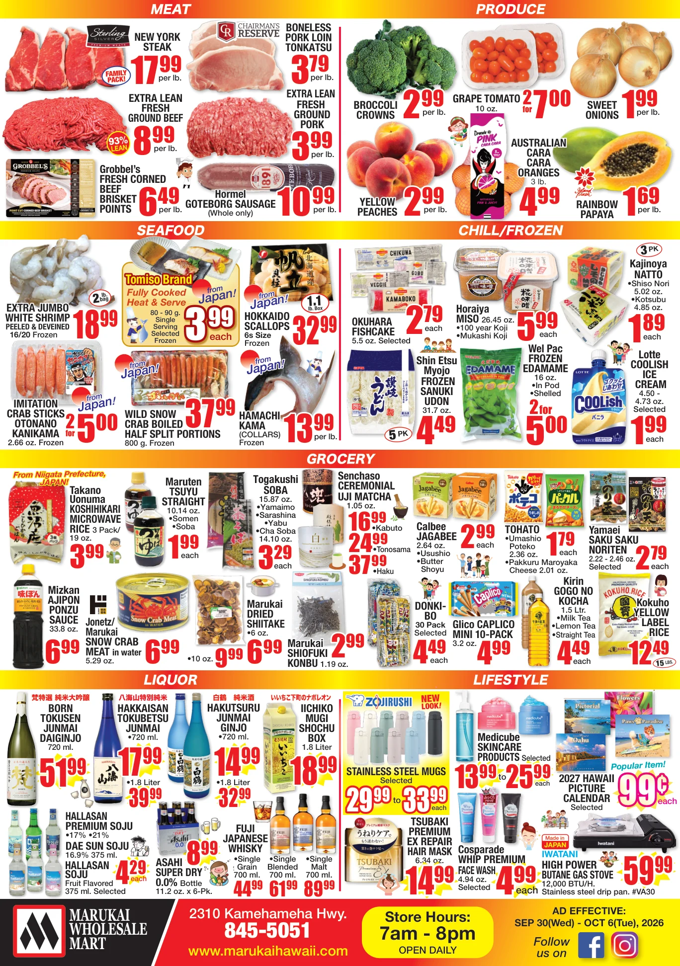Marukai Hawaii Weekly Flyer Wed, Sep 30, 2026 - Tue, Oct 6, 2026 - Page 2