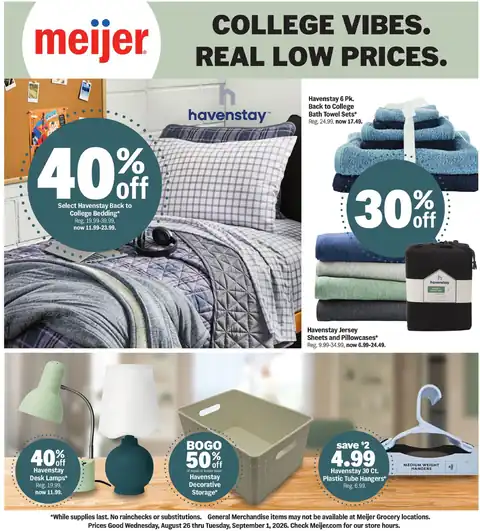 college vibes. real low prices.