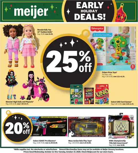 early holiday deals!
