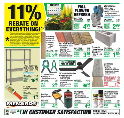 11% Rebate* Sale