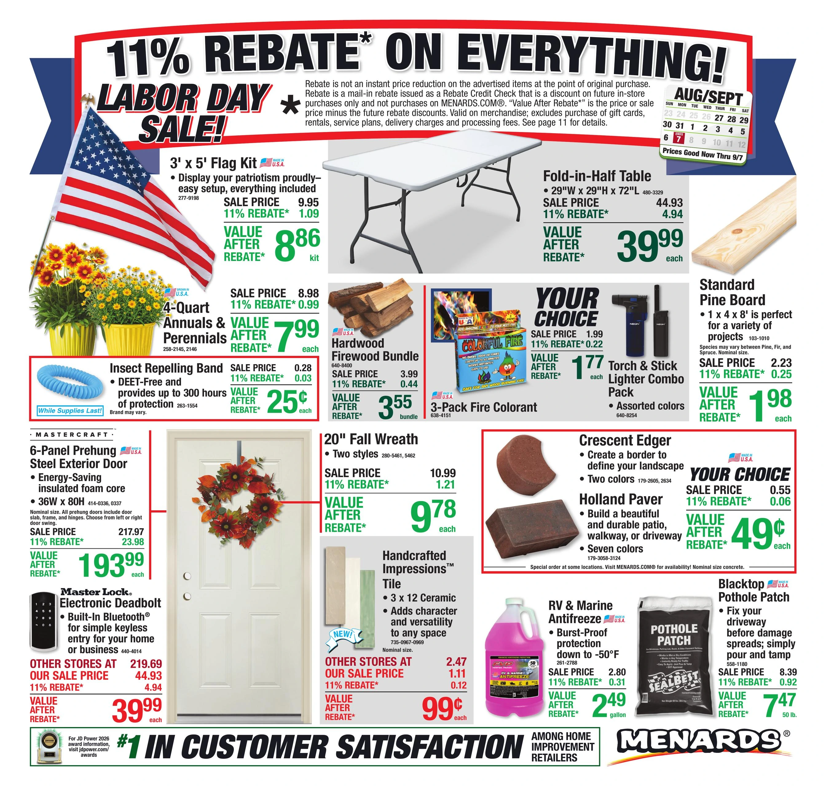 Menards 11% Rebate* Sale - Page 1