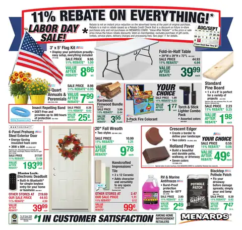 11% Rebate* Sale