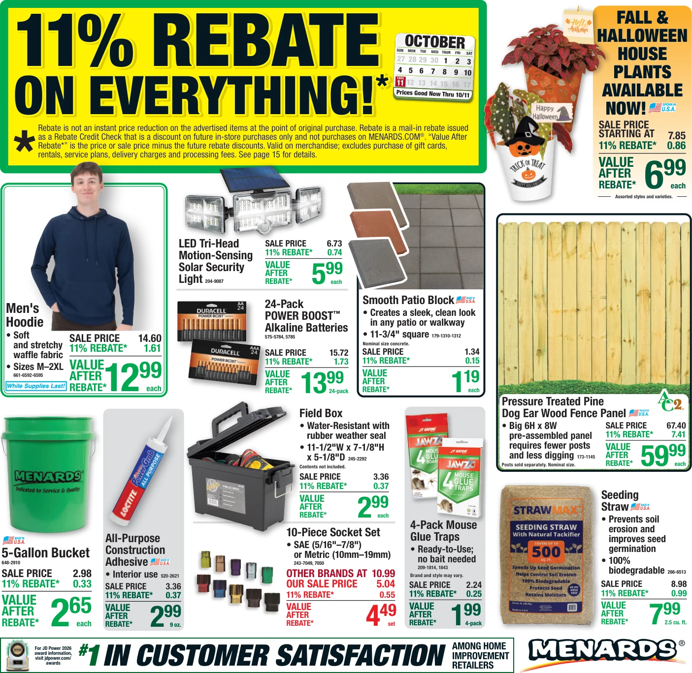 Menards 11% Rebate* Sale - Page 1