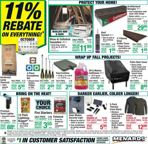 11% Rebate* Sale