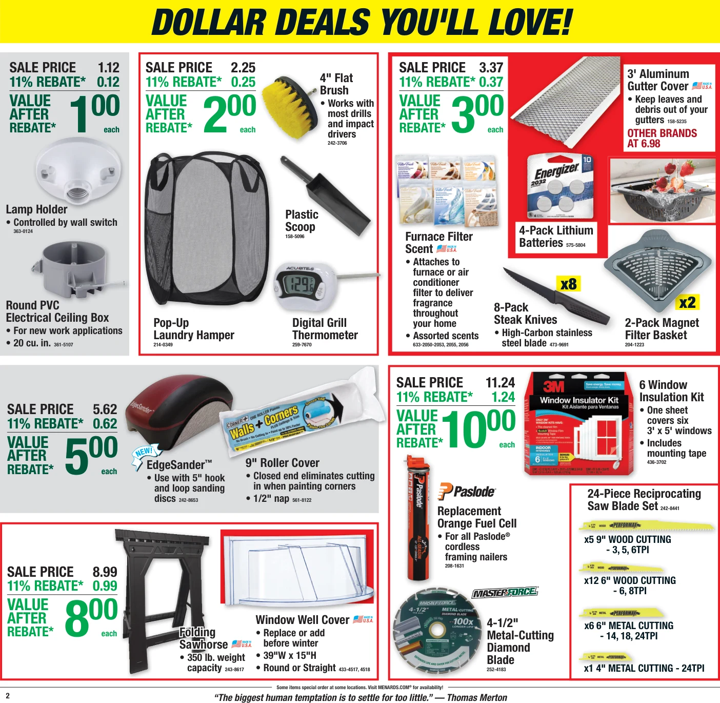 Menards 11% Rebate* Sale - Page 2