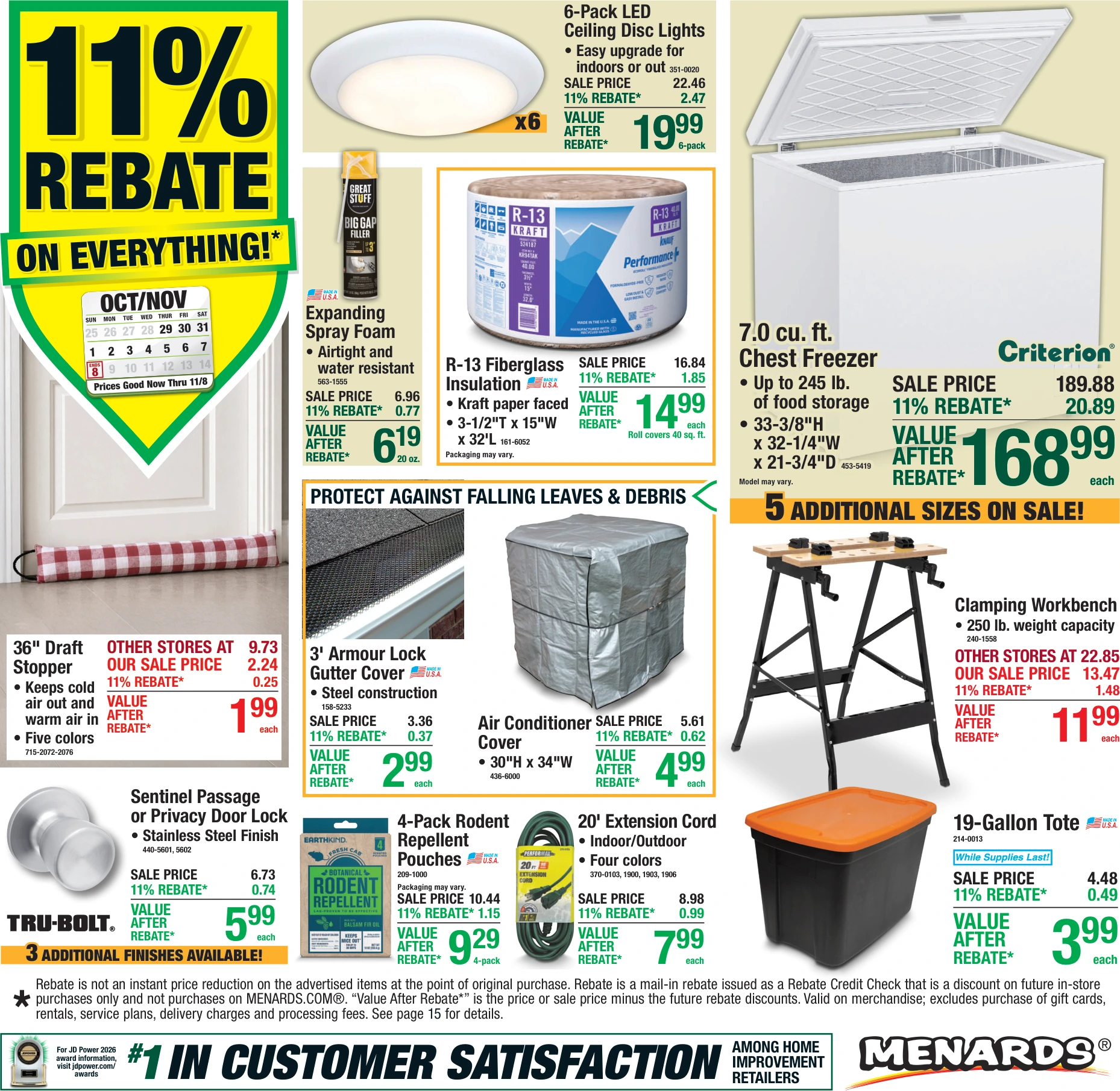 Menards 11% Rebate* Sale - Page 1