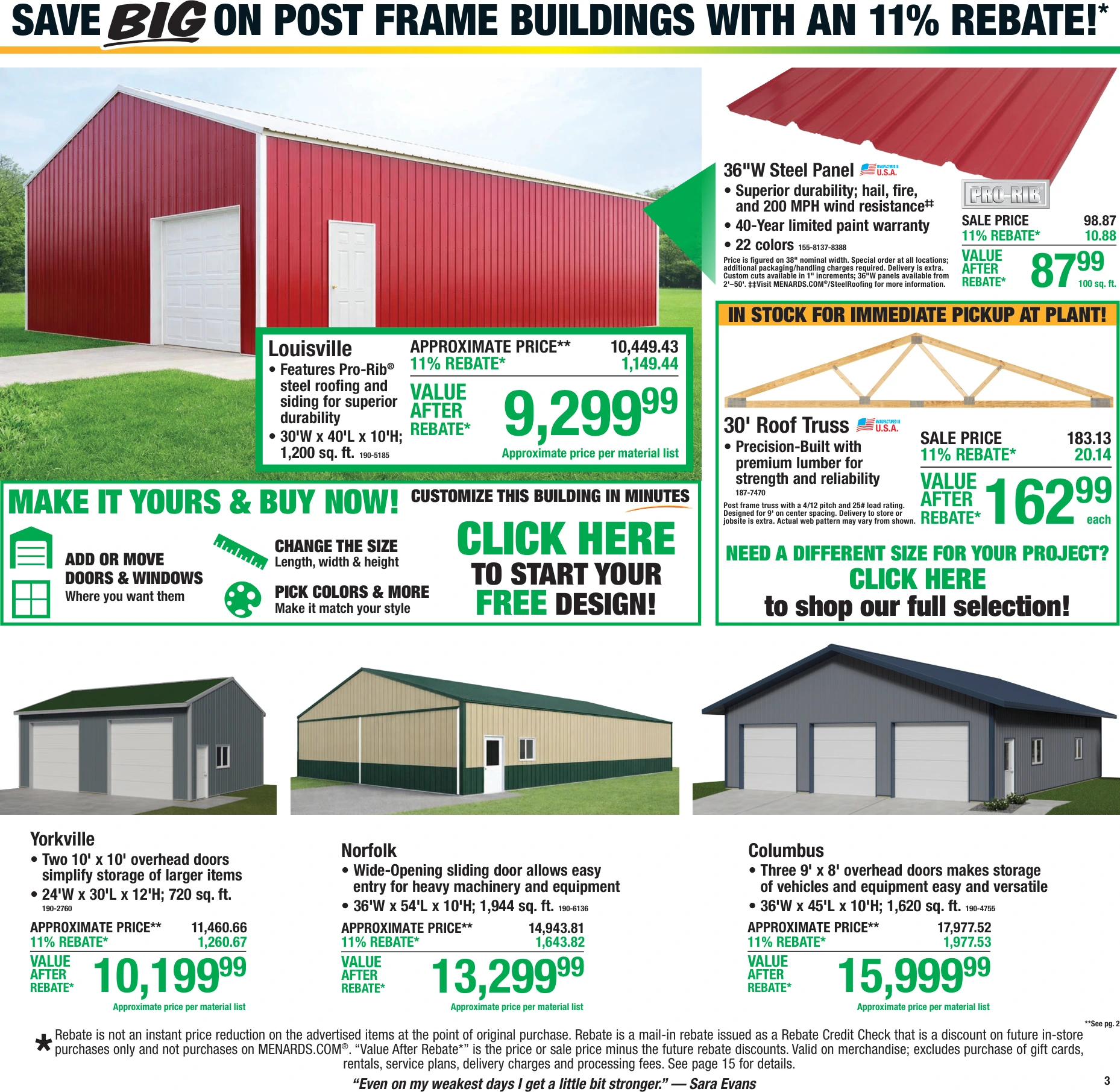 Menards 11% Rebate* Sale - Page 3