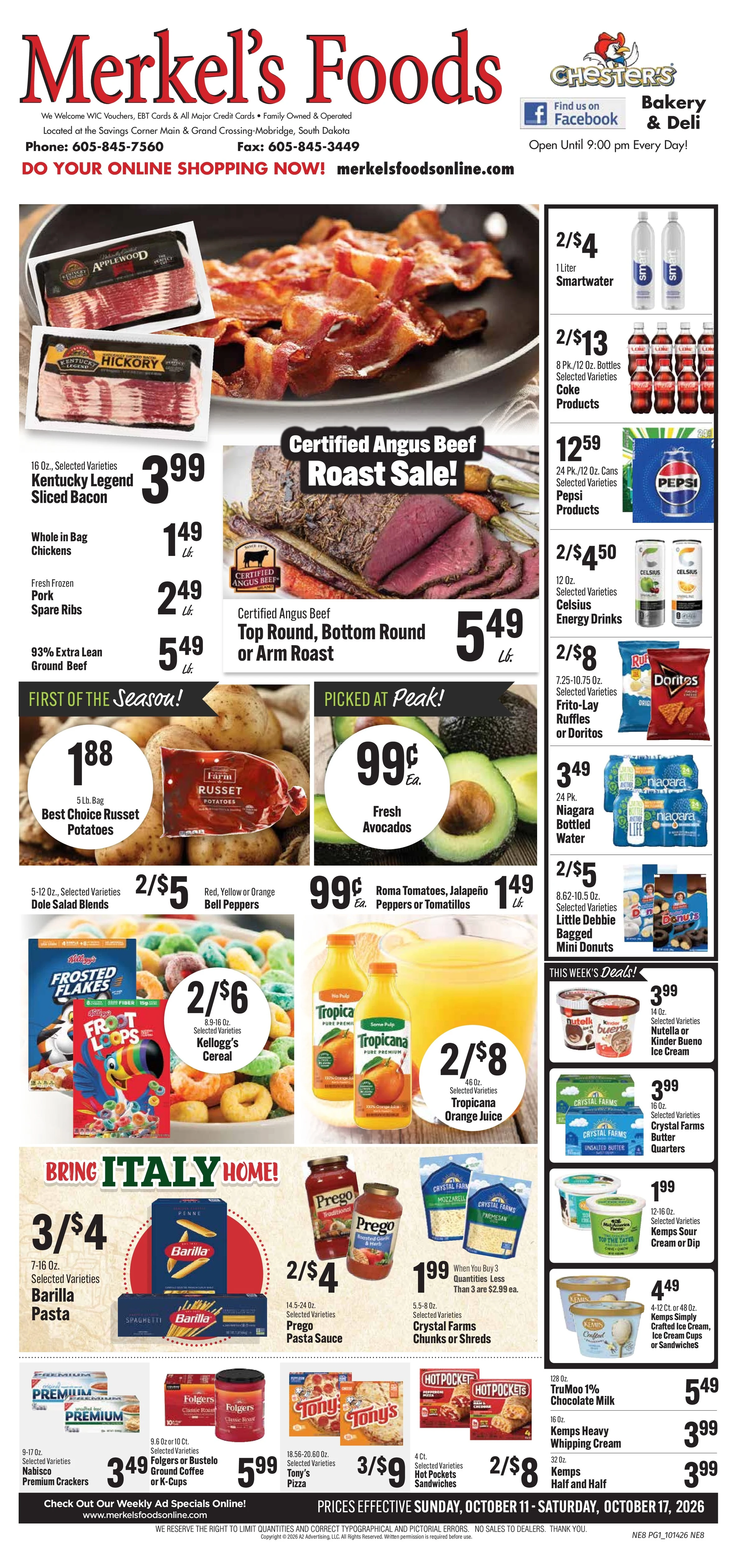 Merkel's Foods Oct 11-17 - Page 1