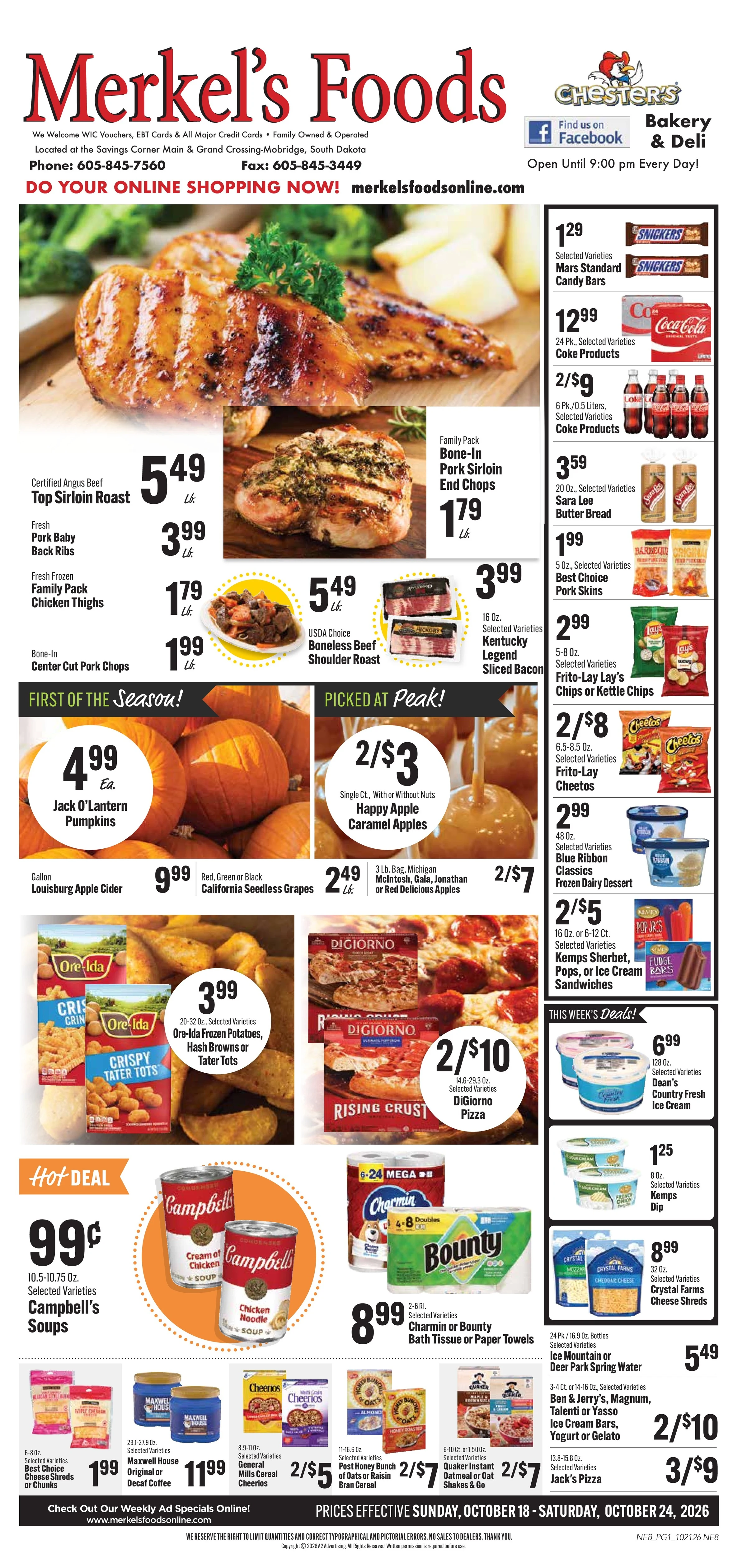 Merkel's Foods Oct 18-24 - Page 1