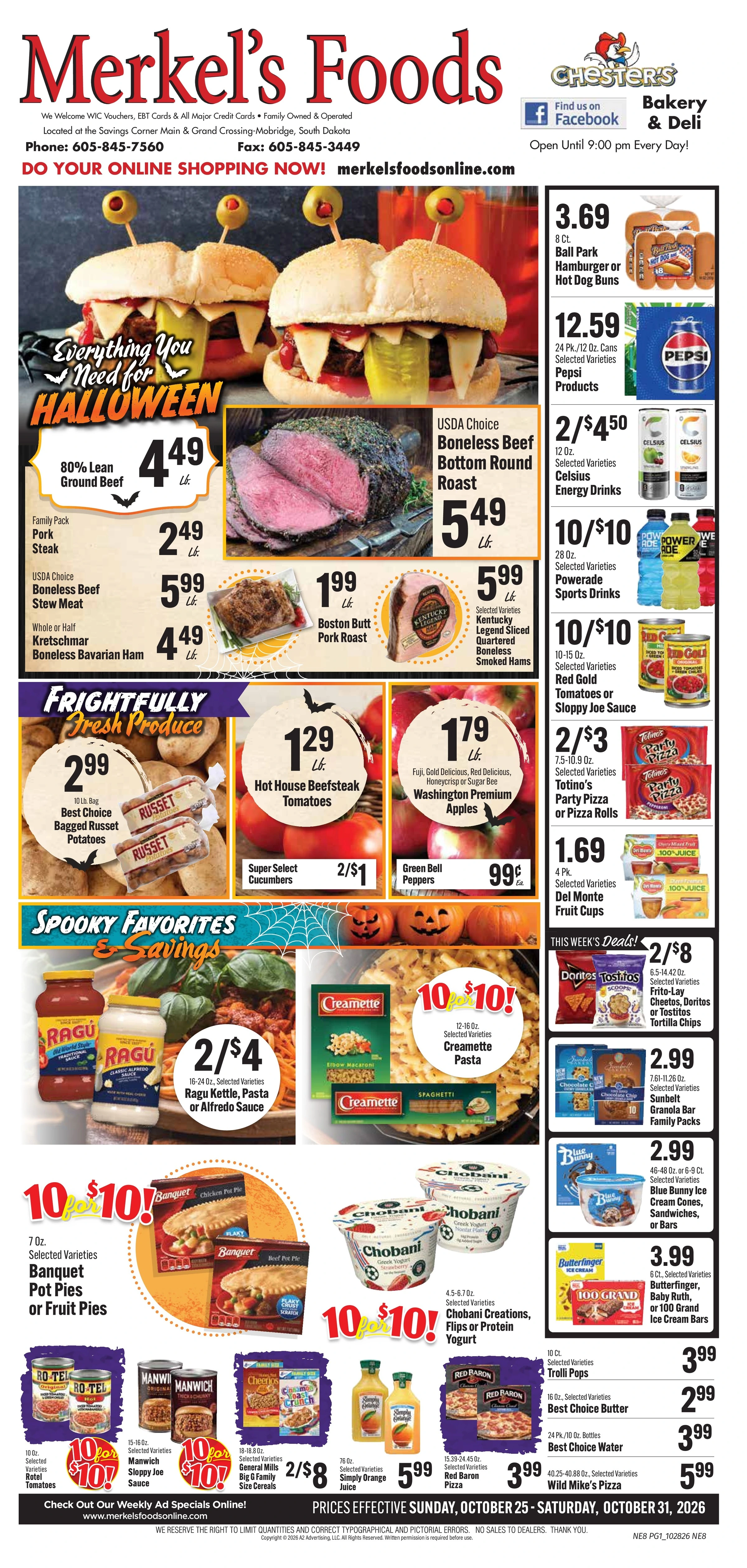 Merkel's Foods Oct 25-31 - Page 1