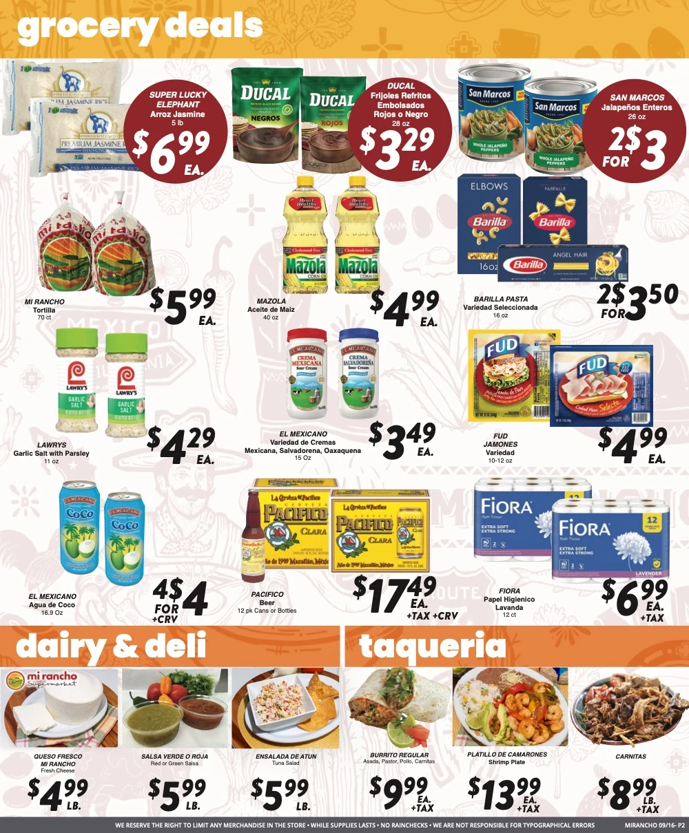 Mi Rancho Supermarket - Version 1 Weekly Ad - Page 2