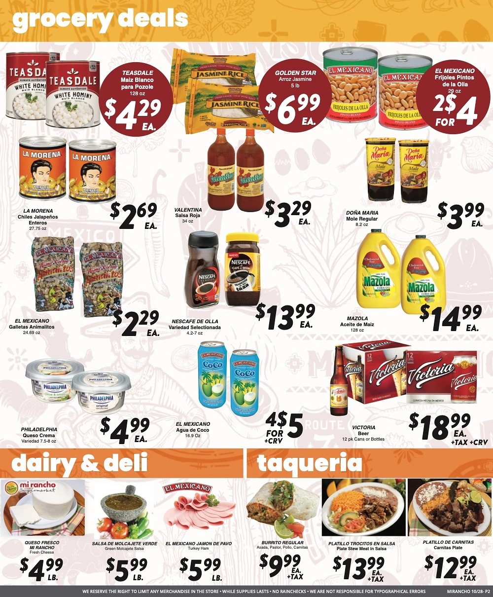Mi Rancho Supermarket - Version 1 Weekly Ad - Page 2