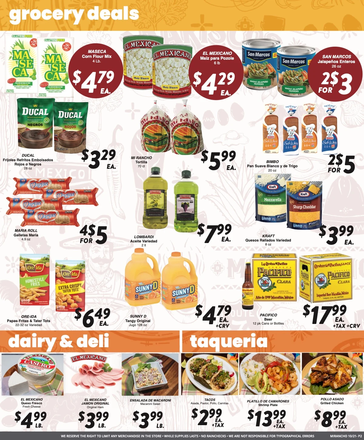 Mi Rancho Supermarket - Version 2 Weekly Ad - Page 2