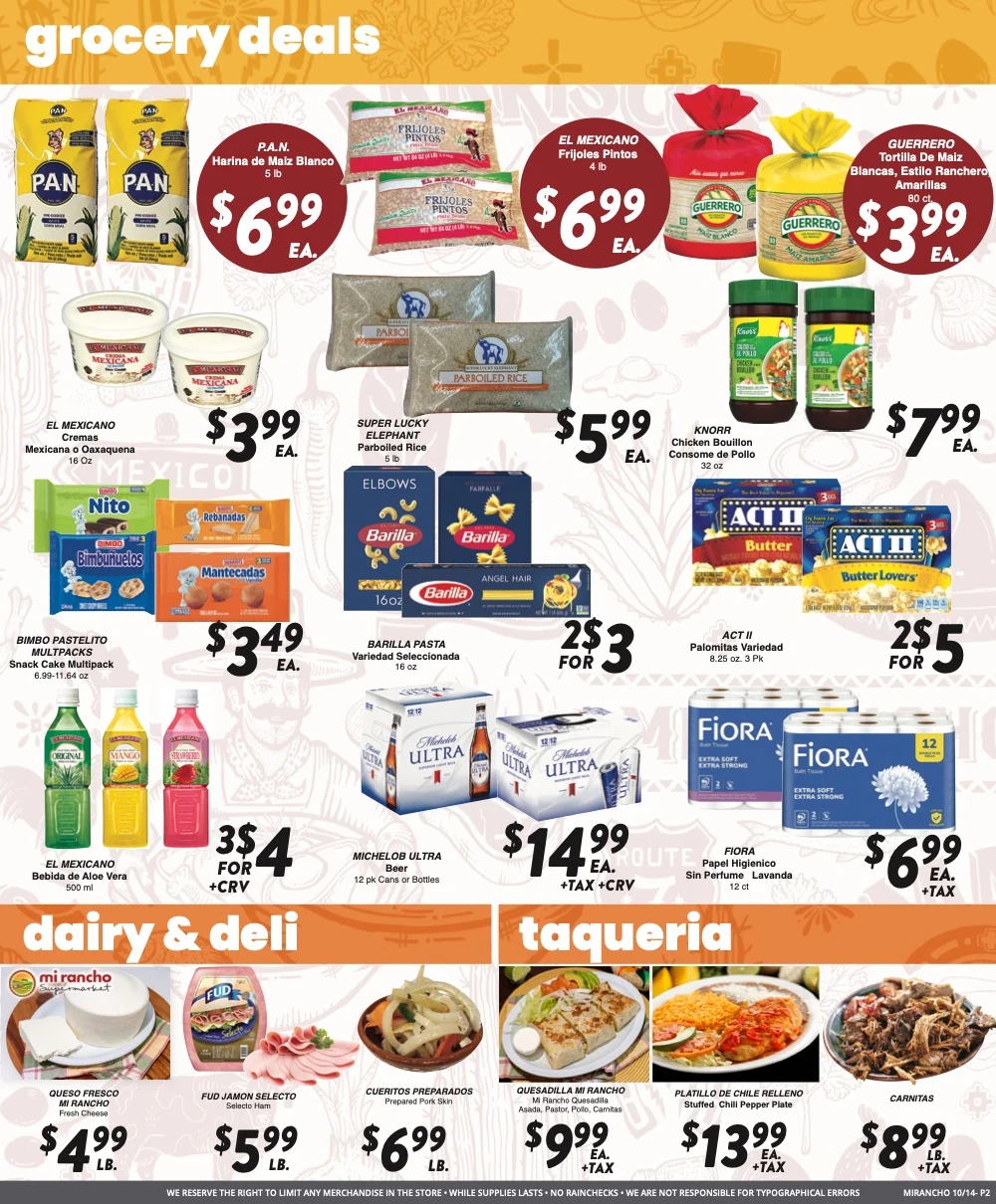 Mi Rancho Supermarket - Version 2 Weekly Ad - Page 2